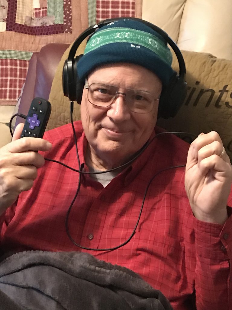 Daniel Hopkins enjoys Roku headphones (January, 2019)